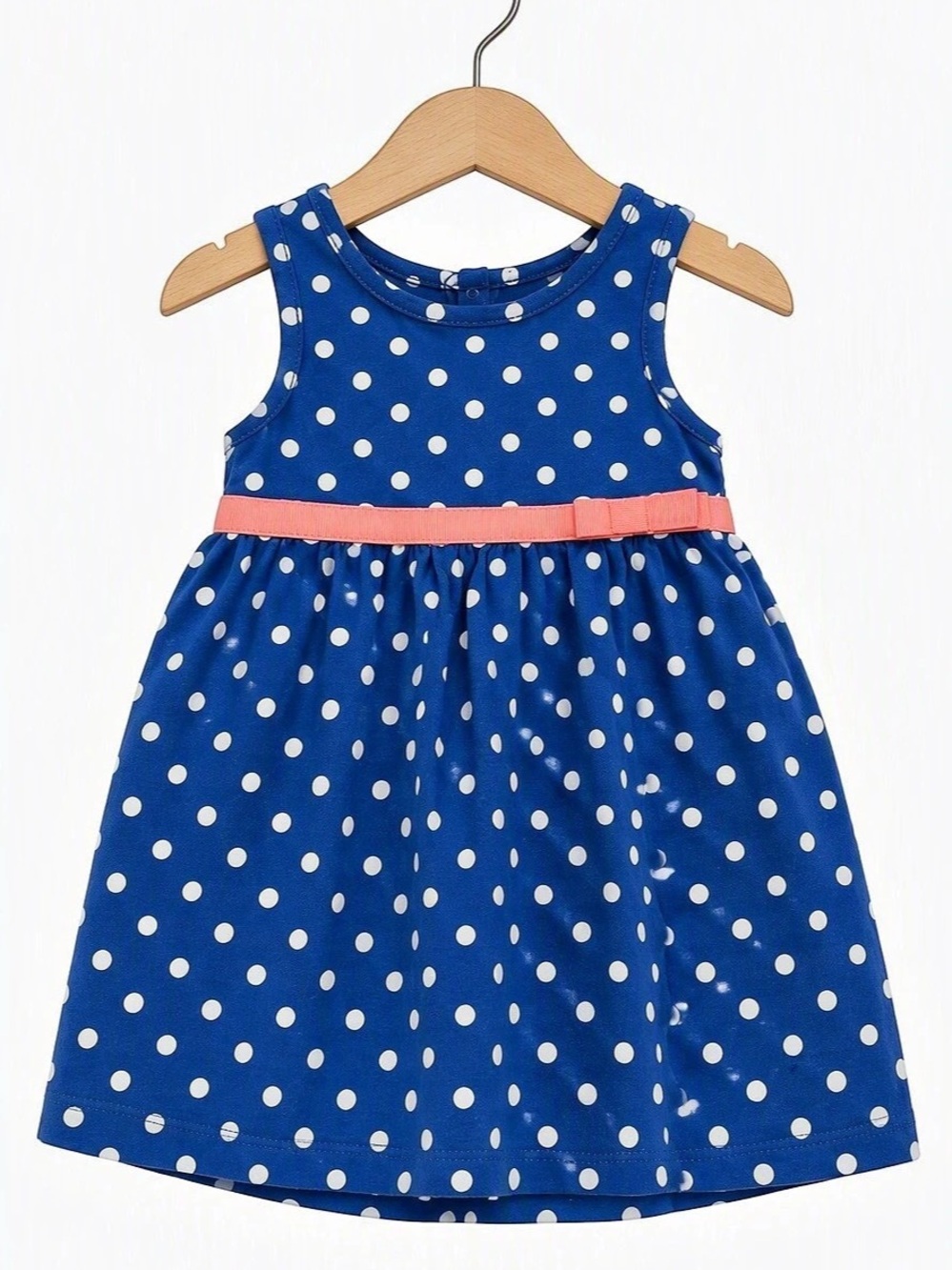 10/$15 Carter's Polka Dot Dress in Blue & Pink Baby 12 Months